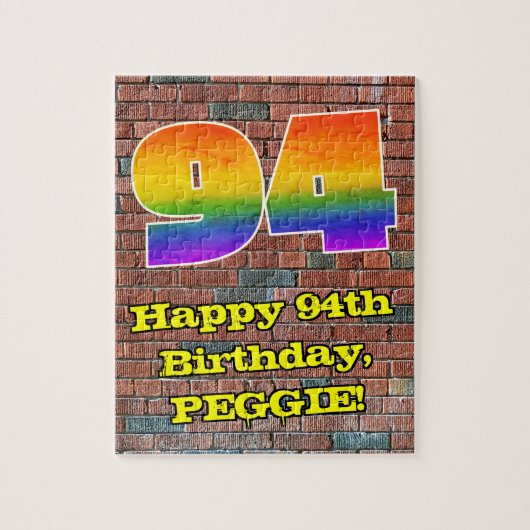 Puzzle 94e anniversaire : Arc en ciel inspiré par les gra (Vertical)