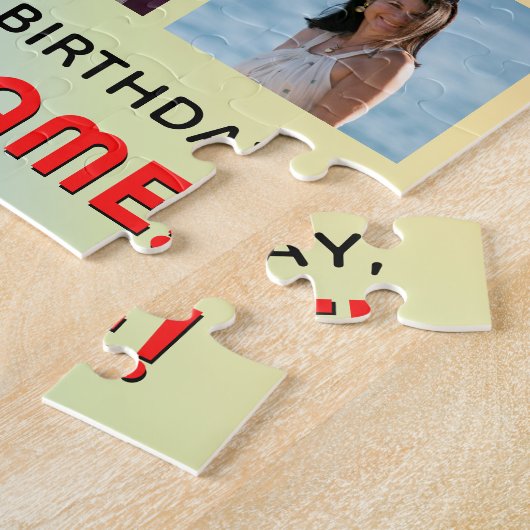 Puzzle 95e anniversaire : Arc-en-ciel amusant #, Nom pers (Côté)