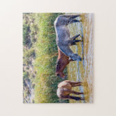 Puzzle 9715-Mustangs sauvages dans la rivière (Vertical)