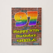 Puzzle 97e anniversaire : Arc en ciel inspiré par les gra (Vertical)