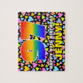 Puzzle 97e anniversaire — Formes de coeur amusantes et ai (Vertical)