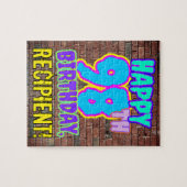 Puzzle 98e anniversaire ~ Amusant, Graffiti urbain inspir (Horizontal)