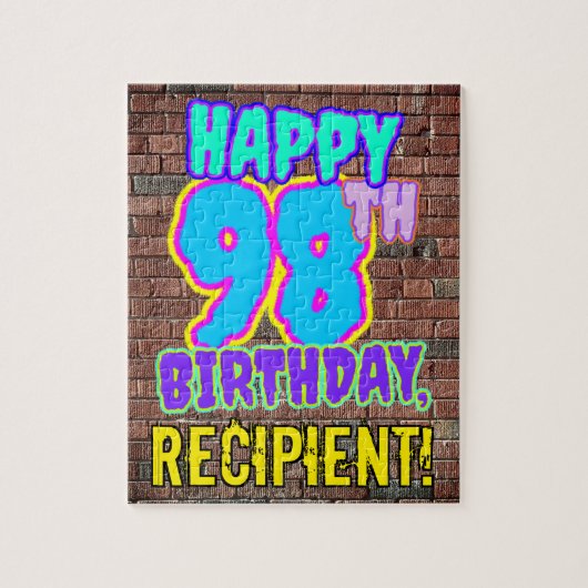 Puzzle 98e anniversaire ~ Amusant, Graffiti urbain inspir (Vertical)