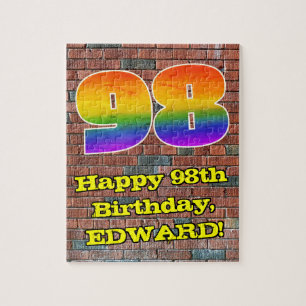 Puzzle 98e anniversaire : Arc en ciel inspiré par les gra