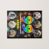 Puzzle 99e anniversaire : Arc en ciel amusant #, Nom pers (Horizontal)