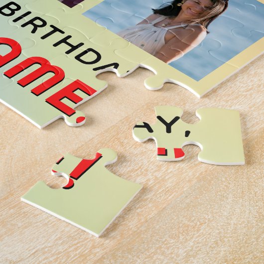 Puzzle 99e anniversaire : Arc-en-ciel amusant #, Nom pers (Côté)