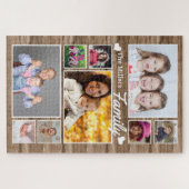 Puzzle 9 Photo Collage Nom De Famille 1014 Pcs Bois Rusti (Horizontal)