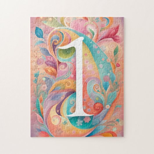 Puzzle 9e anniversaire Whimsy Fleurs d'art colorées Botan (Vertical)
