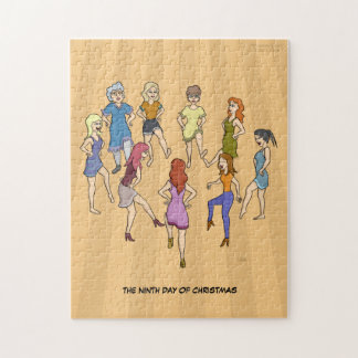 Puzzle 9ème Jour de casse-tête de Noël (neuf dames)
