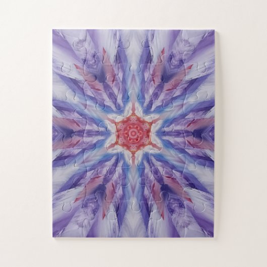 Puzzle 9Un Unique couleur violet rouge étoile blanche Man (Vertical)