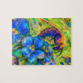 Puzzle A Bee & Forget-me-not Flowers (Horizontal)