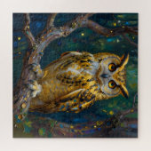 Puzzle A Blue and Gold Majestic Owl   (Horizontal)