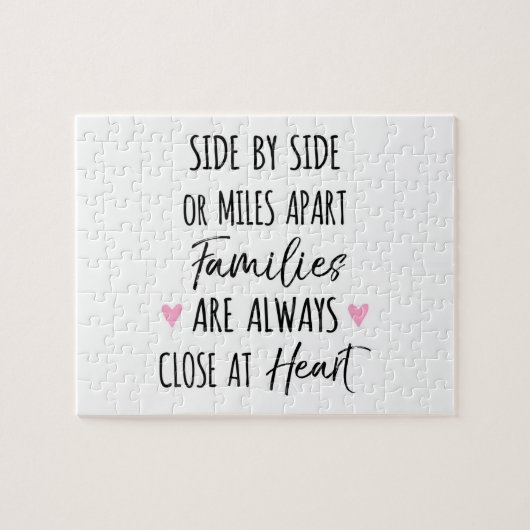 Puzzle À côté ou à Miles Apart Families are Close at Hear (Horizontal)
