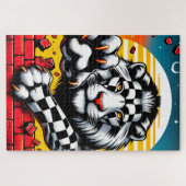 Puzzle à damiers Lion (Horizontal)