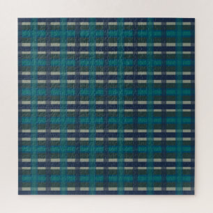 Puzzle à damiers Plaid Bleu Vert Violet Et Turquoise