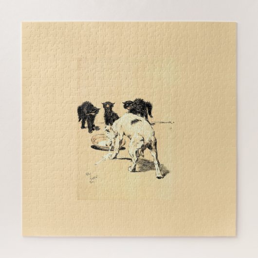 Puzzle A Dog Day Pl 03 (1902) Cecil Charles Tapestry (Vertical)