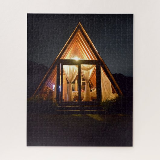 PUZZLE A FRAME CABIN NIGHT (Vertical)