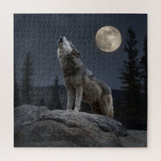Puzzle A Howling Wolf (Vertical)