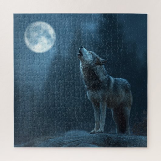 Puzzle A Howling Wolf (Vertical)
