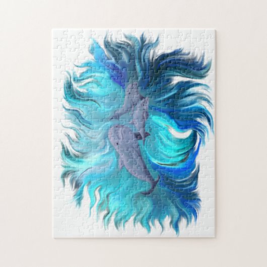 Puzzle À l'école Dolphin (Vertical)