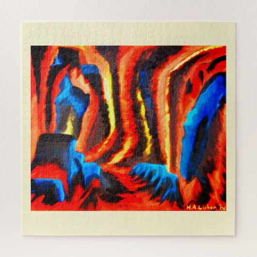 Puzzle A l'intérieur d'un volcan (Vertical)