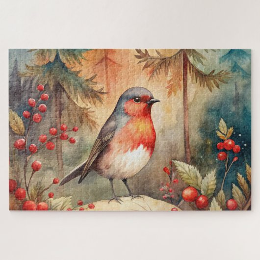 Puzzle A lovely Robin in Autumn (Horizontal)