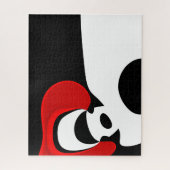 Puzzle À M. Redd : Noir, blanc et rouge Abstraits (Vertical)