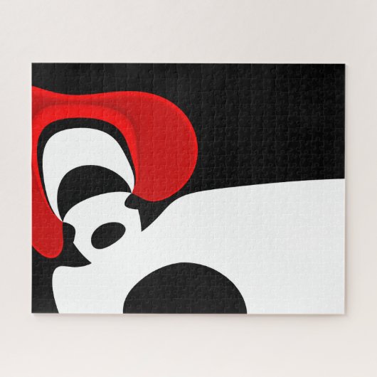 Puzzle À M. Redd : Noir, blanc et rouge Abstraits (Horizontal)