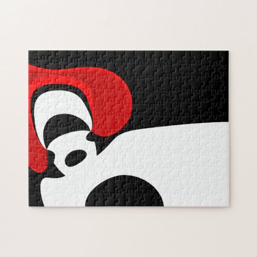Puzzle À M. Redd : Noir, blanc et rouge Abstraits (Horizontal)