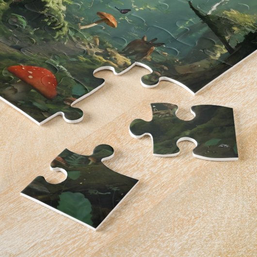 Puzzle a magical forest, mushrooms, a mystical forest, to (Côté)