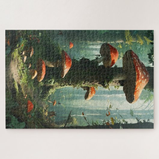 Puzzle a magical forest, mushrooms, a mystical forest, to (Horizontal)