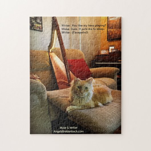 Puzzle A-Muse—Harping Cat (Vertical)