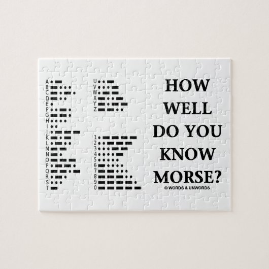 Puzzle À quel point connaissez-vous Morse ? (Code Morse (Horizontal)