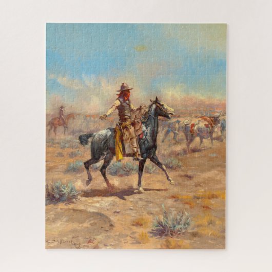Puzzle A travers l'Alkali par Charles Marion Russell (Vertical)