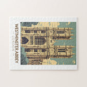 Puzzle Abbaye de Westminster Angleterre Travel Art Vintag (Horizontal)
