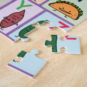 Puzzle ABC Alphabet lettres d'apprentissage aliments heur (Côté)