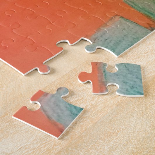 Puzzle #ABC Art par les enfants, porc rose orange (Côté)