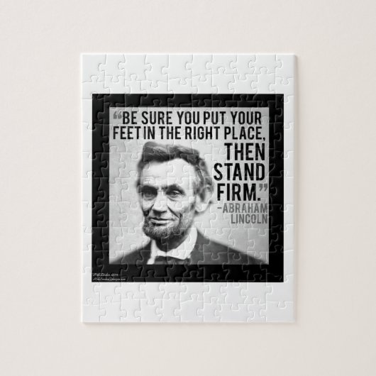 Puzzle Abe Lincoln & Citation "Stand Firm" (Vertical)