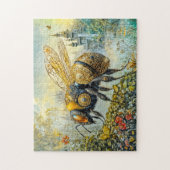 Puzzle abeille à fleurs steampunk (Vertical)