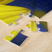 Puzzle Abeille bleu tournesol jaune (Côté)