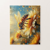 Puzzle Abeille dans le jardin fleuri (Vertical)