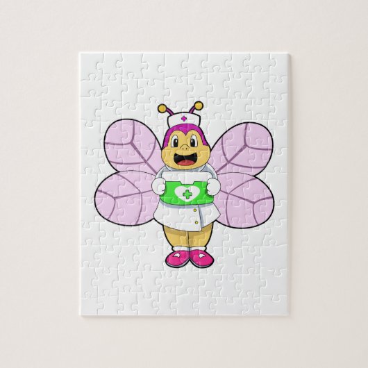Puzzle Abeille en tant qu'infirmière avec trousse First a (Vertical)