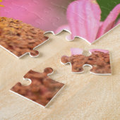 Puzzle Abeille sur la fleur de Zinnia (Côté)