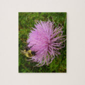 Puzzle Abeille sur la nature de la fleur de chardon (Vertical)
