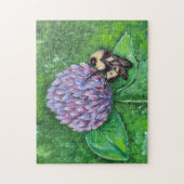 Puzzle Abeille sur la peinture du trèfle pourpre (Vertical)