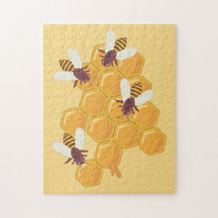 Puzzle Abeilles de miel et conception de peigne de miel