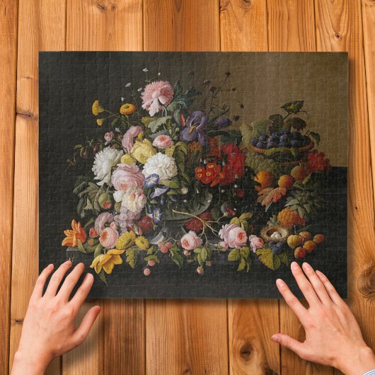 Puzzle Abondance florale : La vie morte de Severin Roesen