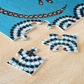 Puzzle Aboriginal sorte, Gecko, peinture de point, (Côté)