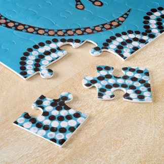 Puzzle Aboriginal sorte, Gecko, peinture de point,