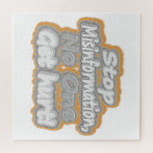 Puzzle About Cute Artwork "Stop Misinformation". Buy (hom (Horizontal)